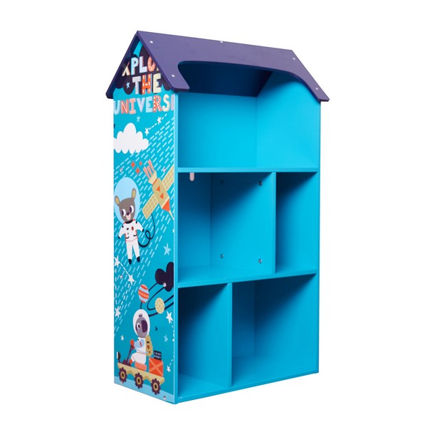 Продукт Ginger home UNIVERSE Къщичка - Детска Дървена Етажерка, Секция за Съхранение на Играчки и Книжки, Библиотека - 0 - BG Hlapeta
